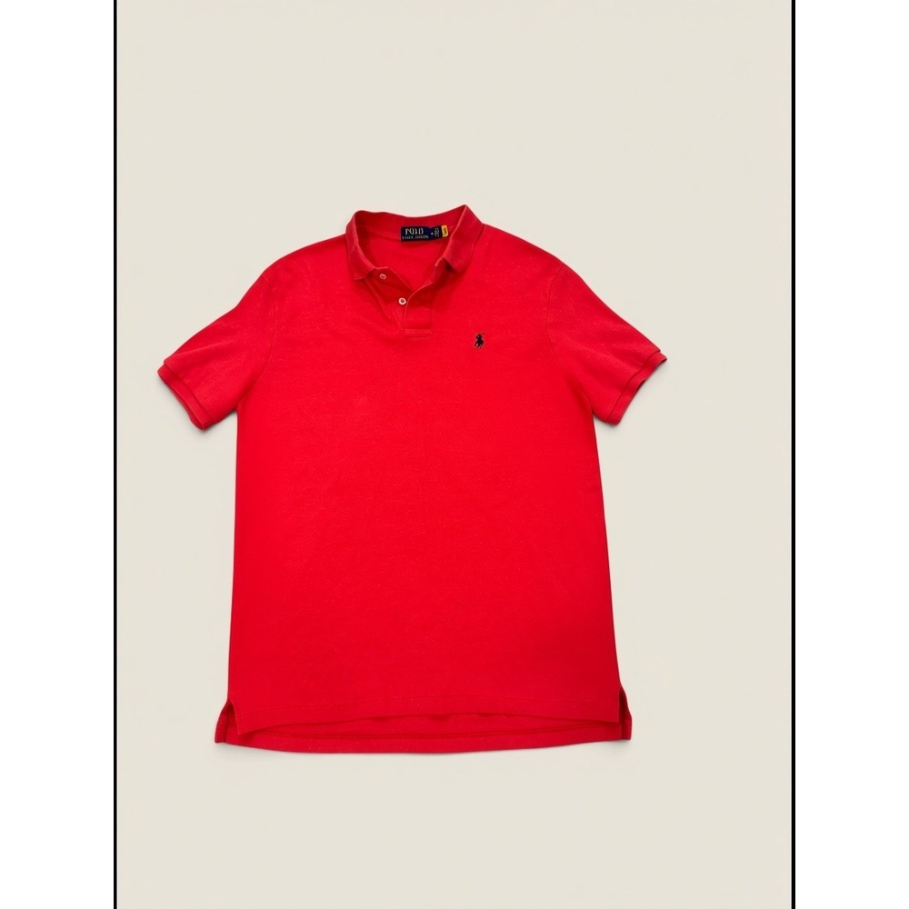 Polo Ralph Lauren Mens Red Short Sleeve Classic Fit Cotton Polo Shirt Size M